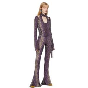 KNWLS Purple Halycon Trousers Wide Leg Pants Womens Medium